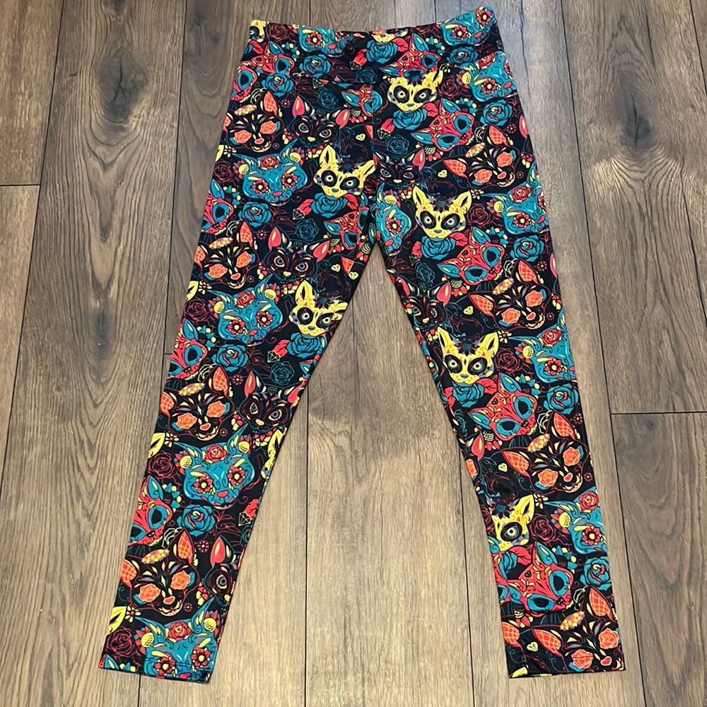 Beautifully Unique leggings day of the dead fox legging lavish